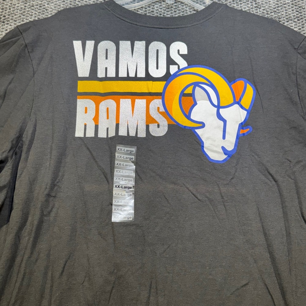 Nike Los Angeles Rams Vamos Rams Graphic T-Shirt Charcoal Gray XXL Mens NFL